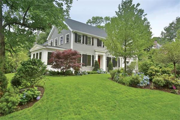 45 Cedar Road Brookline, MA 02467 - Photo 1 of 1 a front view of a house with a garden