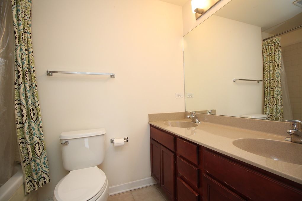 50 South Grove Avenue, Unit 410 Elgin, IL 60120 - Photo 9 of 12 a bathroom with a granite countertop sink toilet and shower