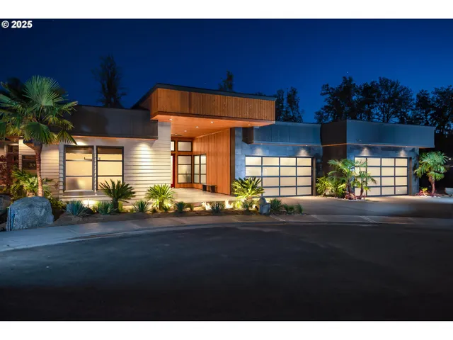 a view of a house with a street
