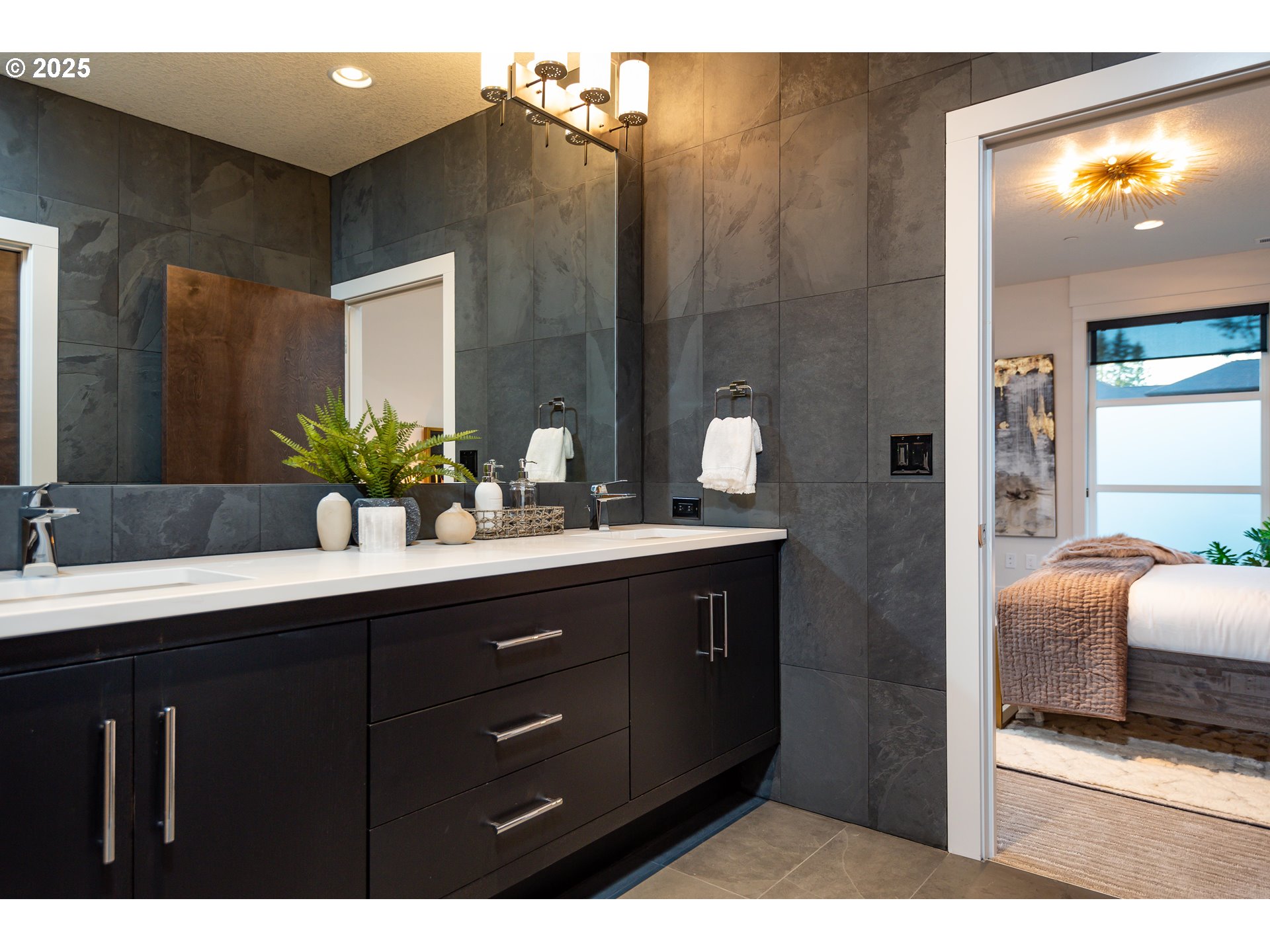 6730 Northwest Longbow Lane Camas, WA 98607 - Photo 30 of 45 a bathroom with a sink double vanity and a mirror
