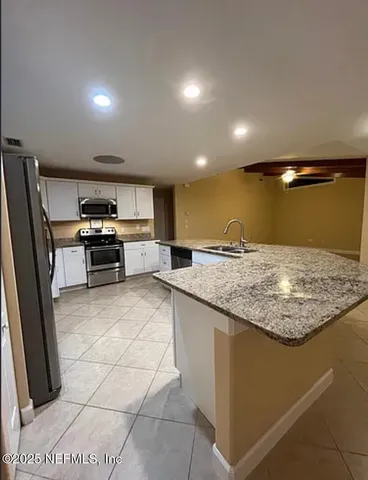 a view of a kitchen counter top space