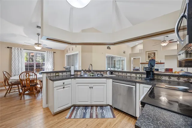 a view of street with flower garden