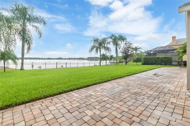 a view of outdoor space yard deck patio and swimming pool