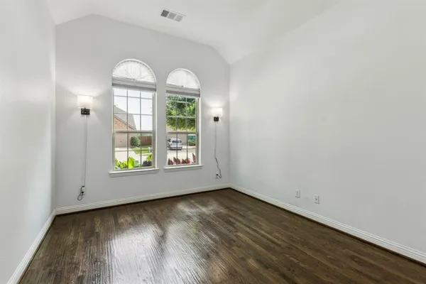 an empty room with window