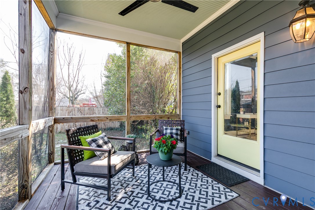 112 West Lancaster Road Richmond, VA 23222 - Photo 29 of 40 The lovely screened in porch connects to the livin