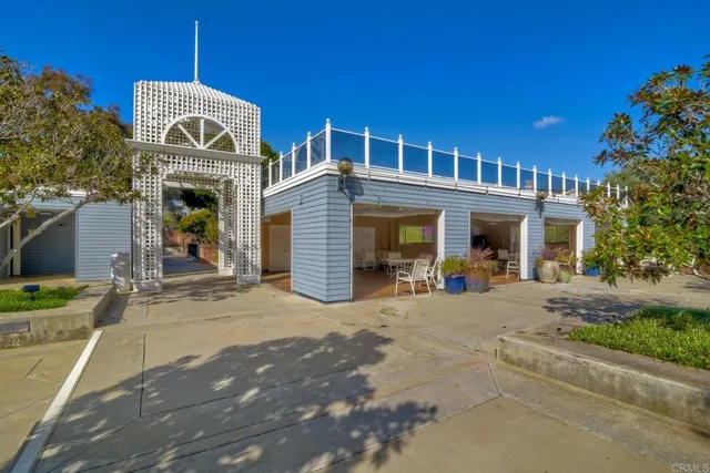 a view of a house with patio