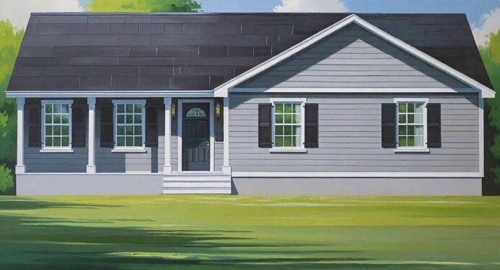 a view of a house with a backyard