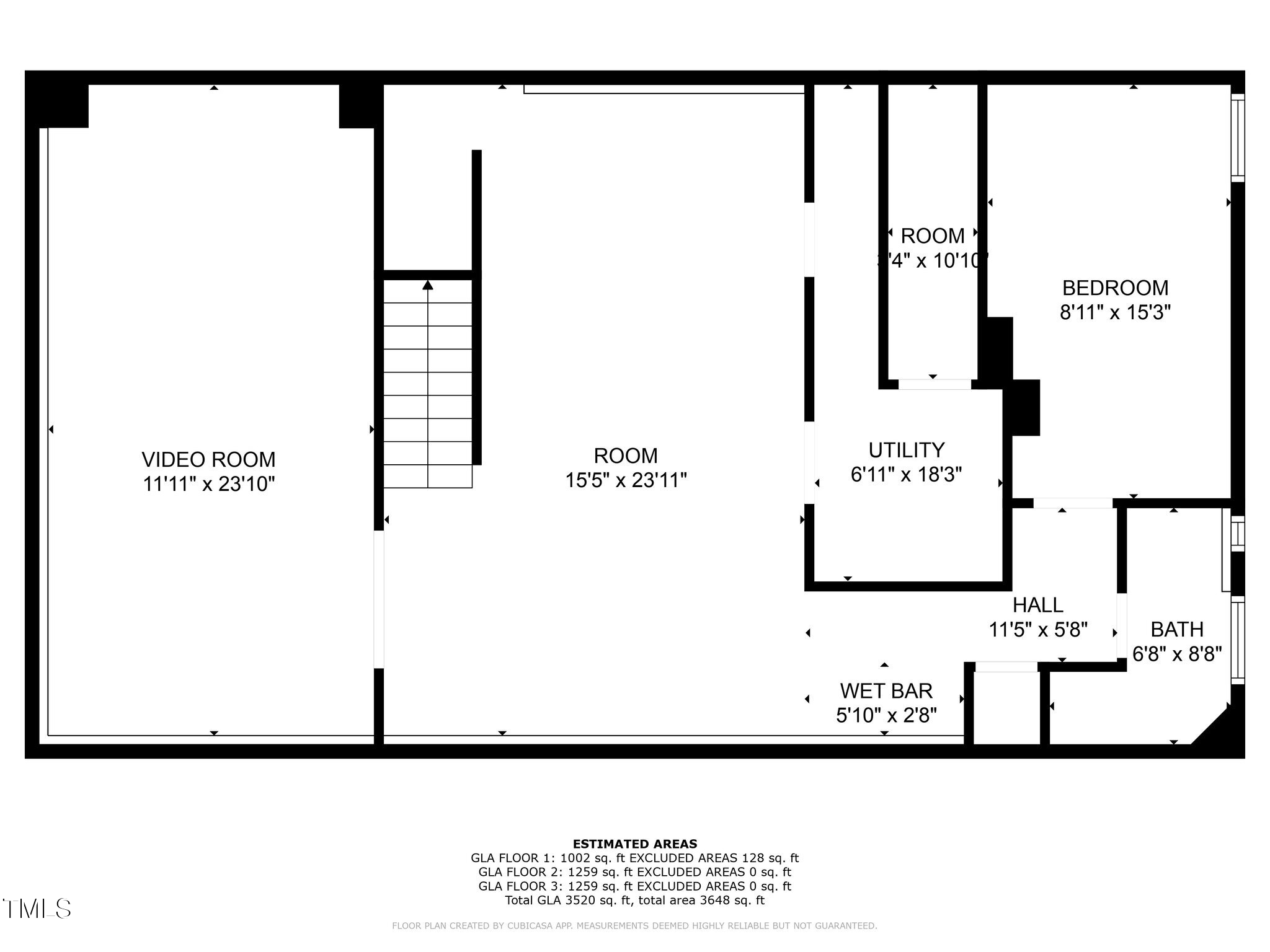 1600 Pineview Street Raleigh, NC 27608 - Photo 40 of 41 Basement Floor Plan