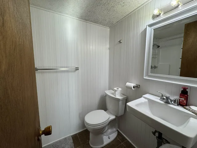 a bathroom with a sink toilet and vanity