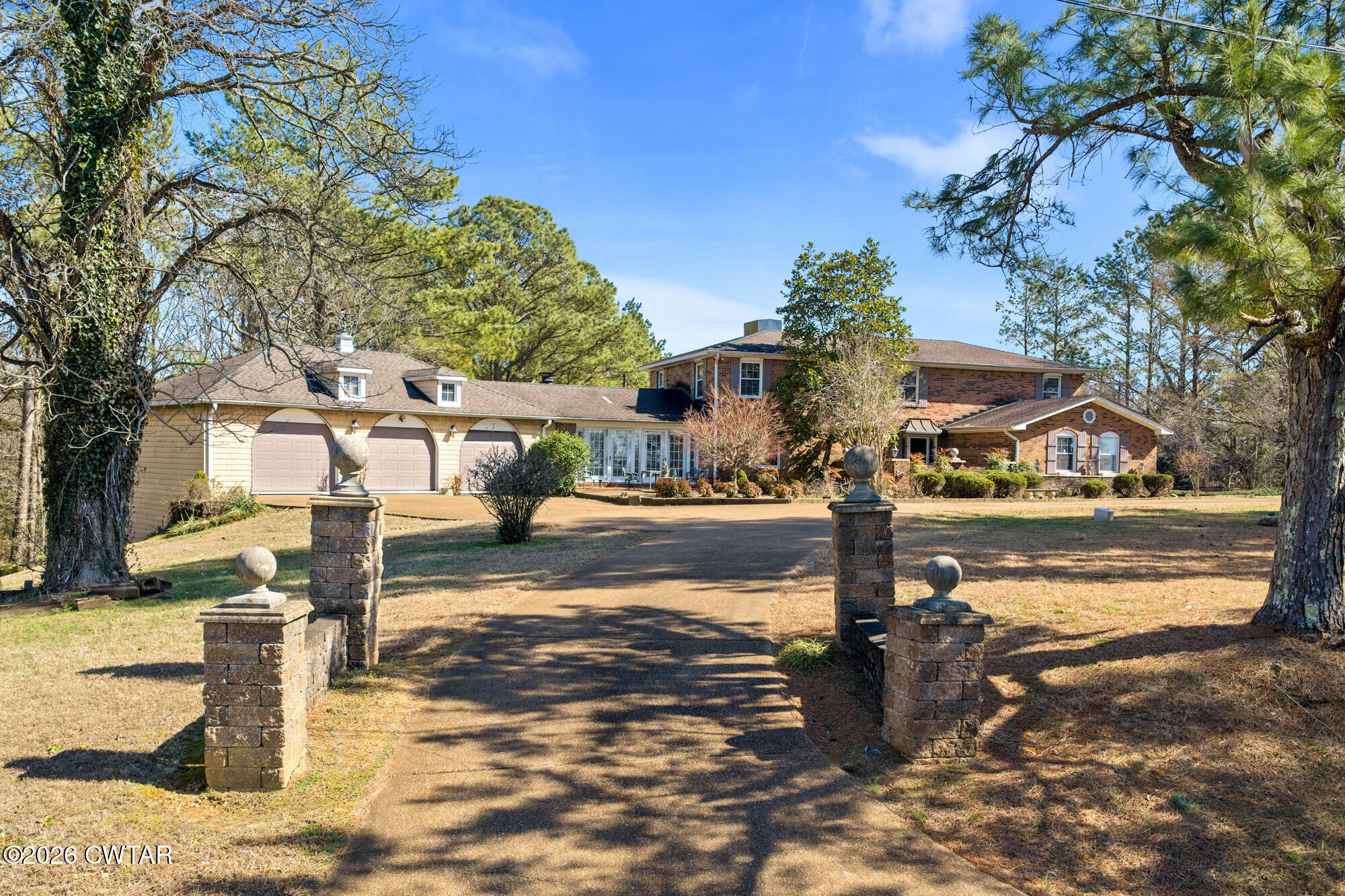 a park view with water fountain