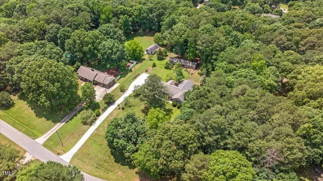 a view of a yard with plants