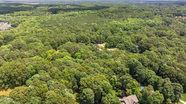 a view of a field of grass and trees