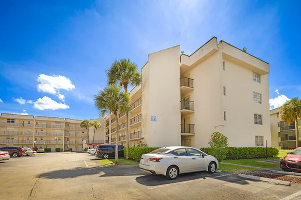 a car parked in front of a building