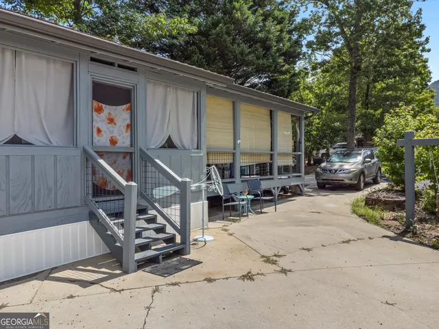 a view of outdoor space with seating area