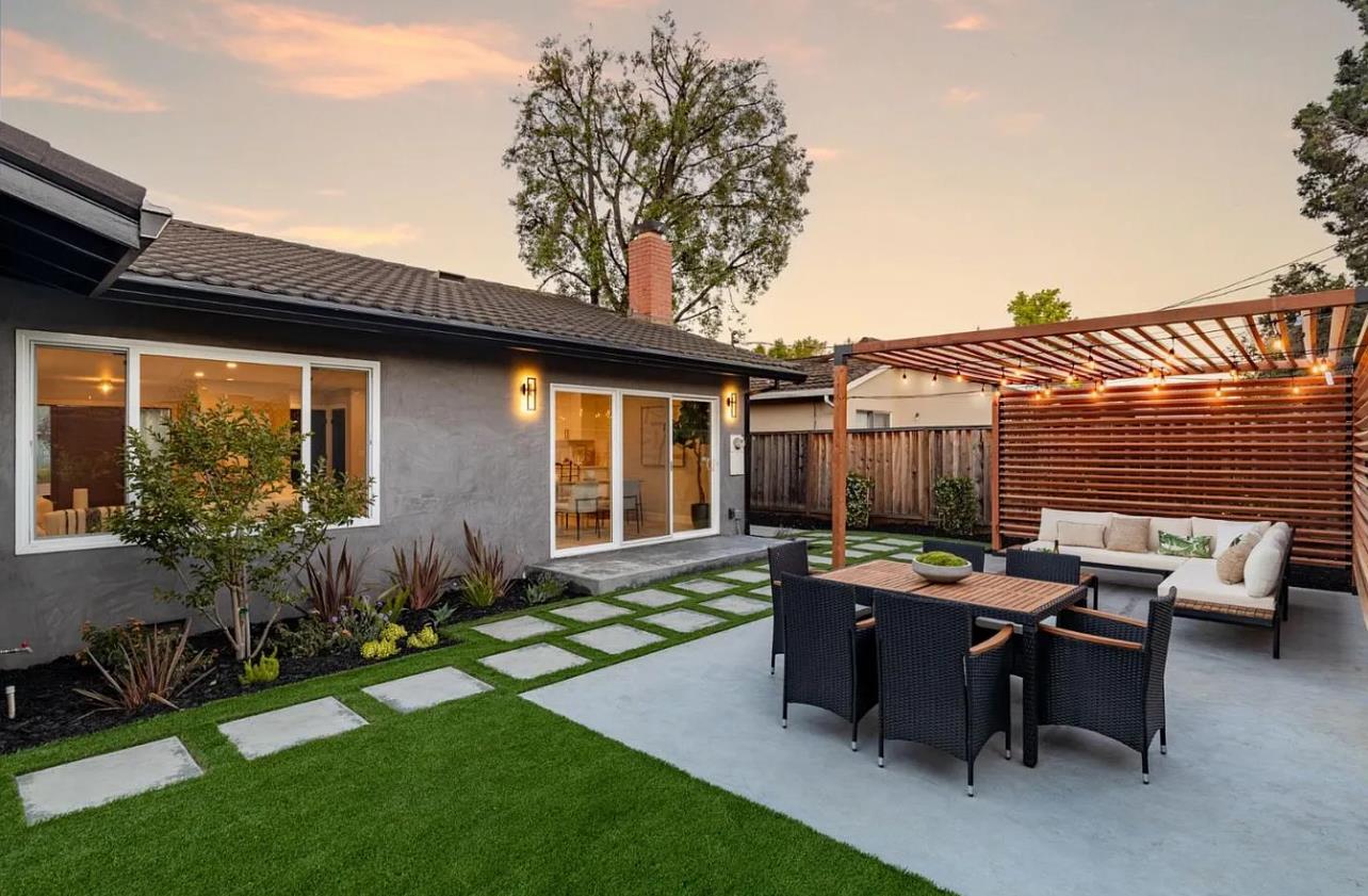 1439 Bittern Drive Sunnyvale, CA 94087 - Photo 26 of 28 a patio with table and chairs and potted plants