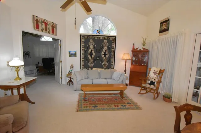 a view of a livingroom with furniture