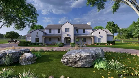 a front view of house with yard and outdoor seating