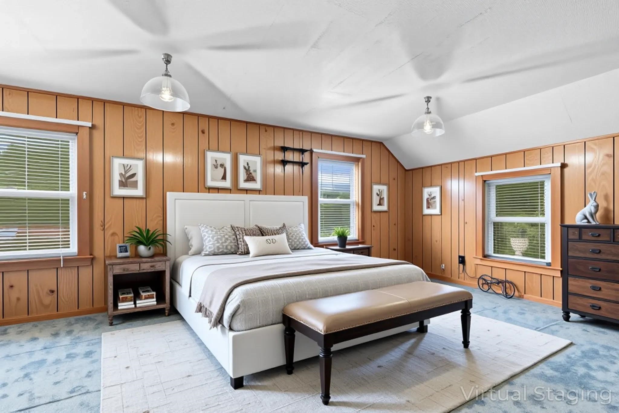 306 West Chicago Road Davis Junction, IL 61020 - Photo 19 of 25 a spacious bedroom with a bed a table and windows