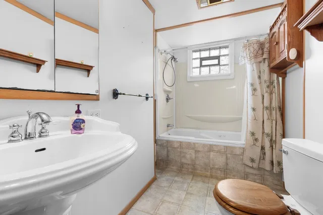 a bathroom with a sink a toilet and a bathtub