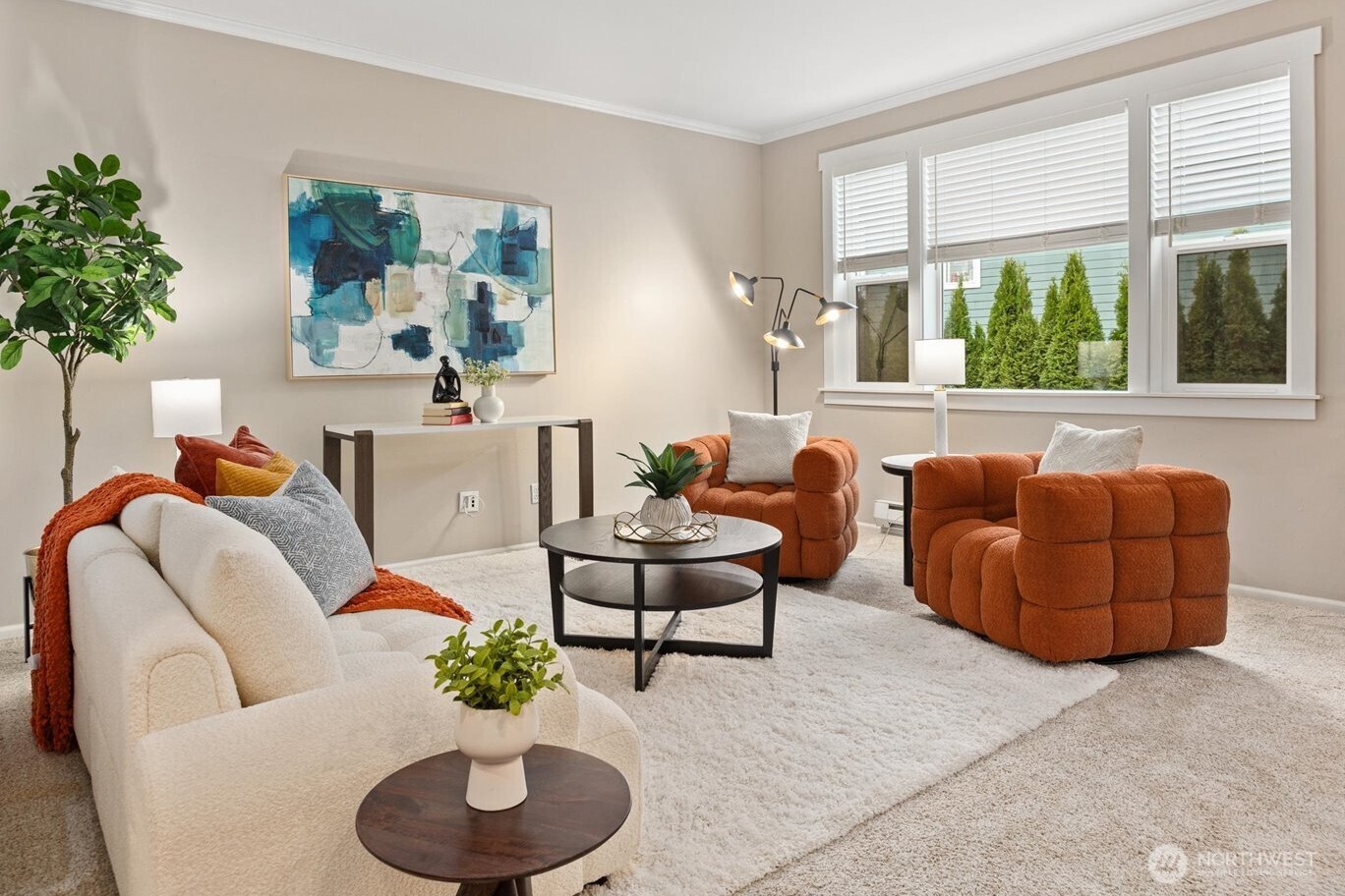 6011 29th Avenue Southwest Seattle, WA 98126 - Photo 5 of 29 a living room with furniture and a large window