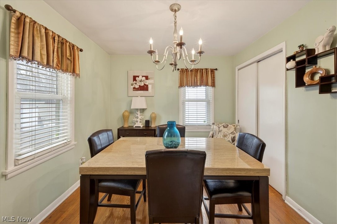 17282 McCracken Road Maple Heights, OH 44137 - Photo 7 of 26 Dining room with wood finished floors and suspended lighting