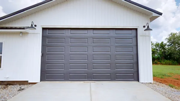 a view of wooden door