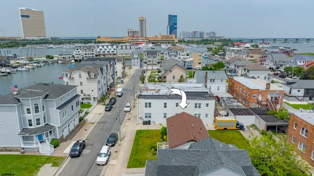 a view of a city with tall buildings