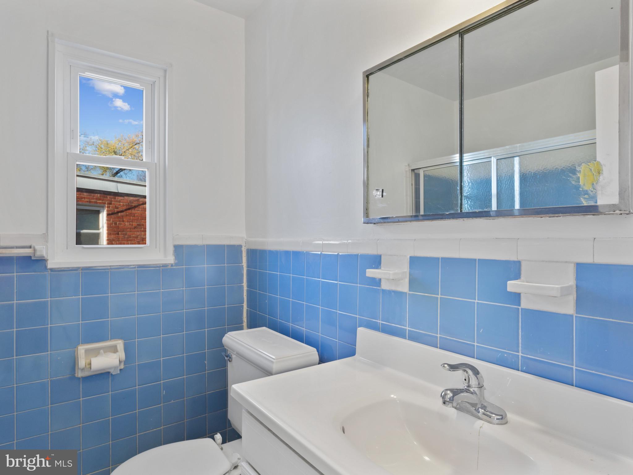 4008 24th Place Temple Hills, MD 20748 - Photo 17 of 31 a bathroom with a sink a toilet and mirror