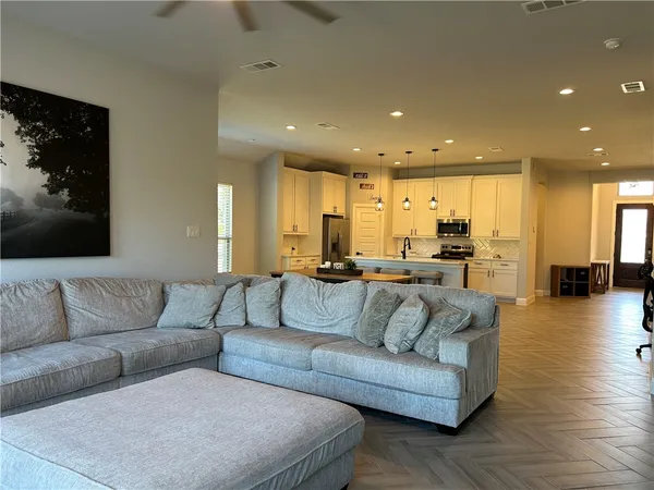 a utility room with cabinets