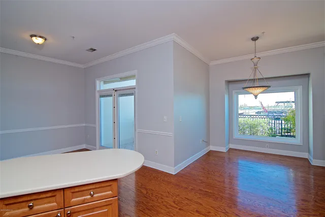 a couple of boats are docked in a harbor