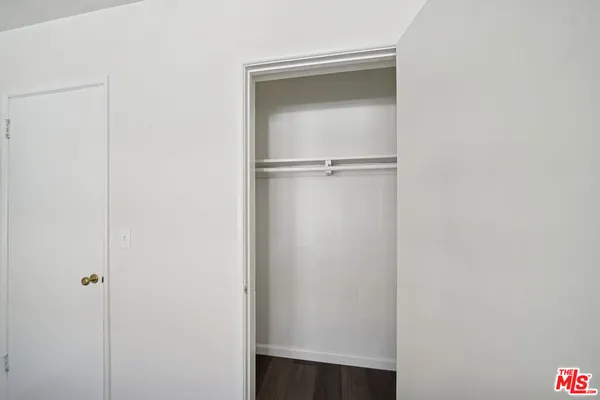 a close view of closet
