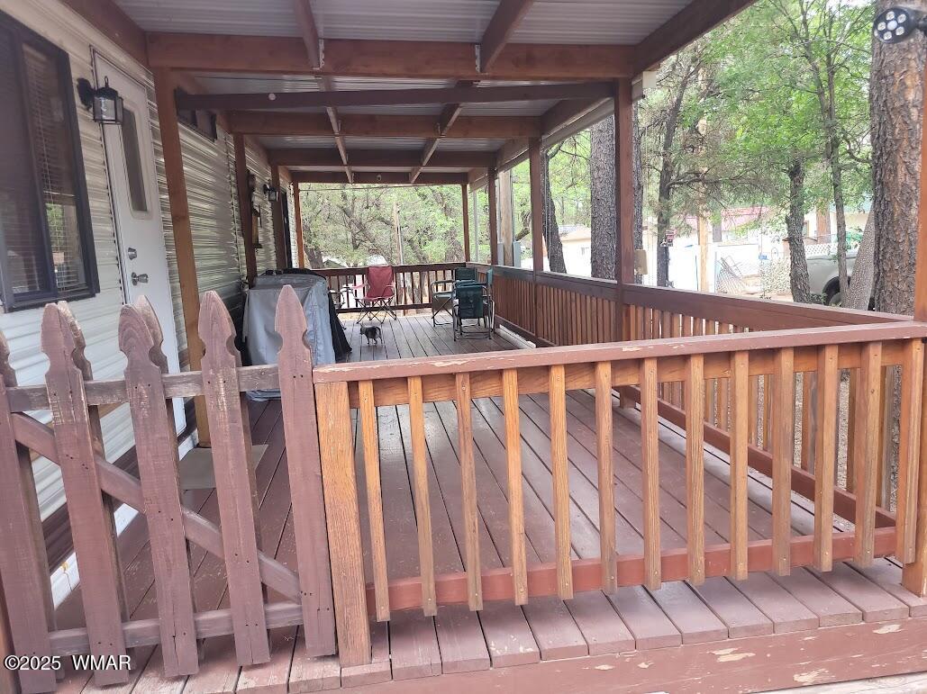1930 Larson Road, Unit 8 Lakeside, AZ 85929 - Photo 2 of 26 20250609_121035 Deck fenced