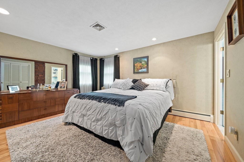4 Kings Road Canton, MA 02021 - Photo 14 of 33 a spacious bedroom with a bed and a large mirror