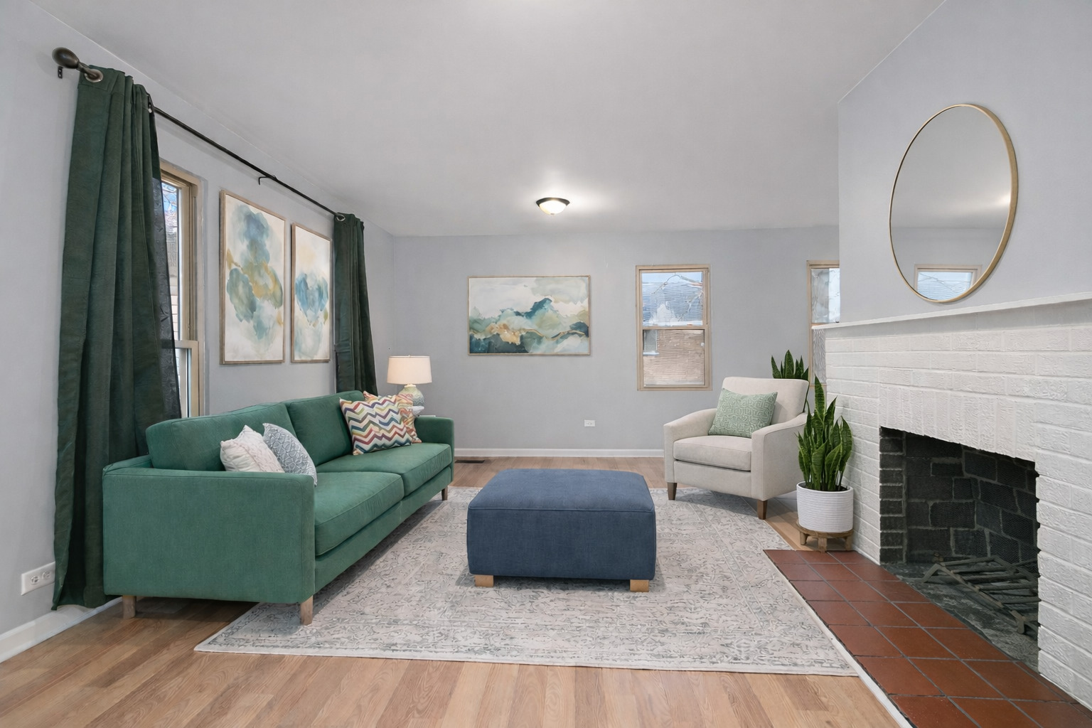 310 Nassau Street Park Forest, IL 60466 - Photo 5 of 19 a living room with furniture and a fireplace