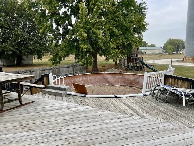 a view of outdoor space with seating