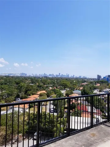 a view of city from balcony