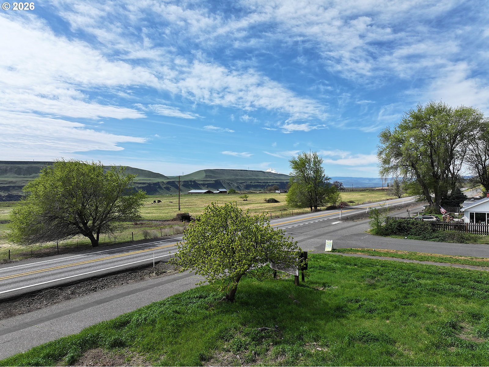 9255 Highway 14 Wishram, WA 98673 - Photo 34 of 37 a view of a street with a yard and large trees
