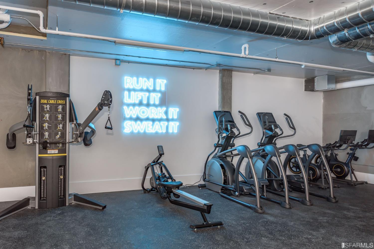 1288 Howard Street, Unit 611 San Francisco, CA 94103 - Photo 21 of 48 a view of a room with gym equipment