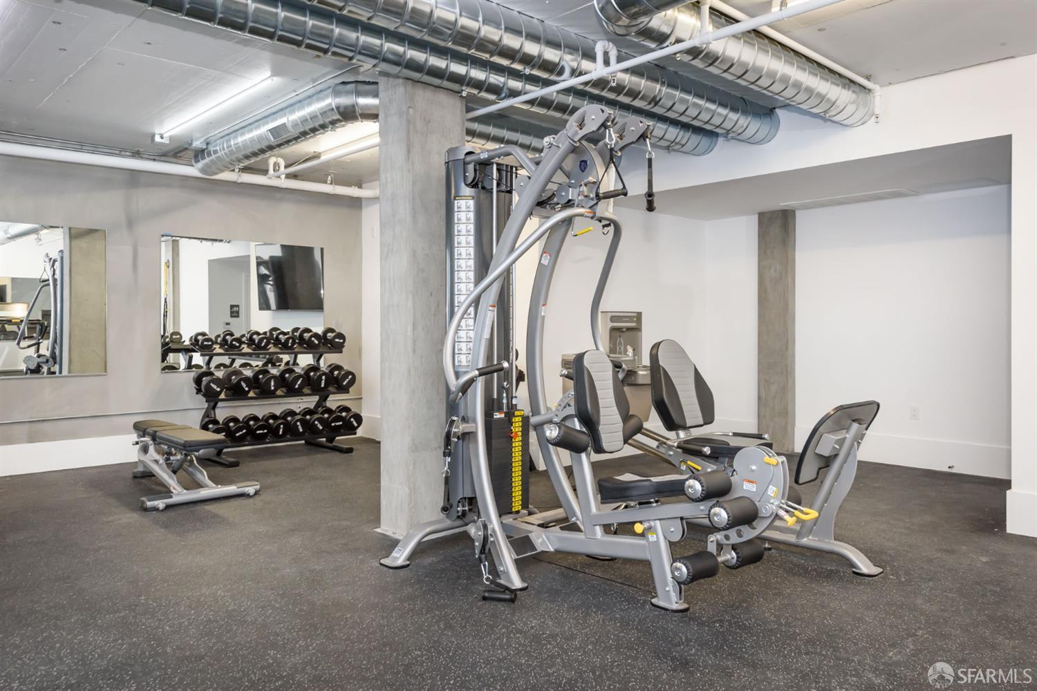 1288 Howard Street, Unit 611 San Francisco, CA 94103 - Photo 44 of 48 a view of a room with gym equipment