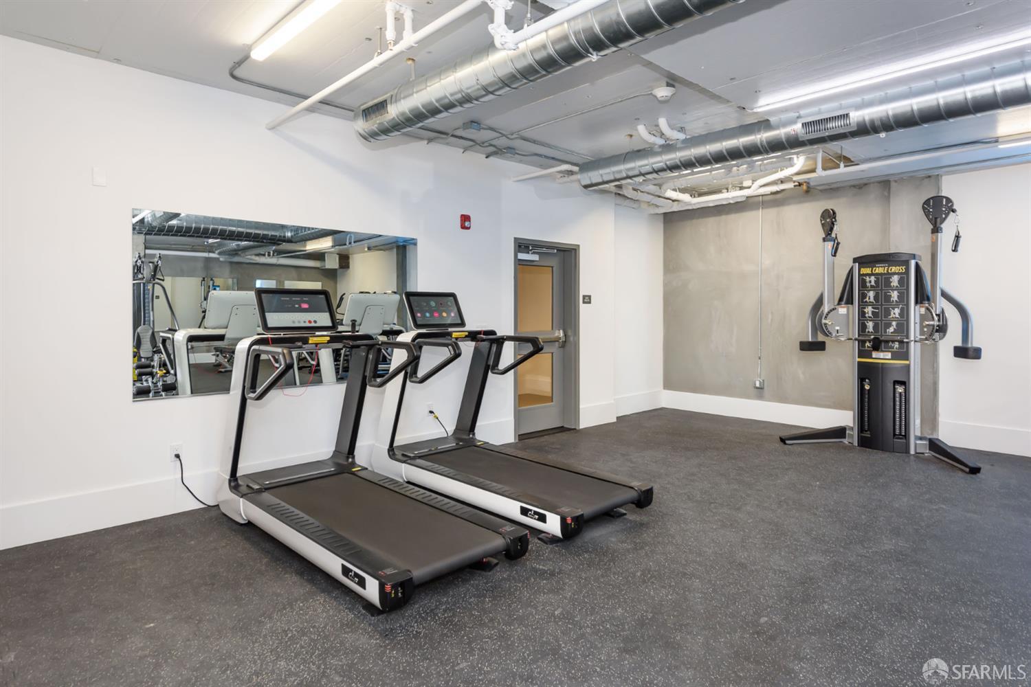 1288 Howard Street, Unit 611 San Francisco, CA 94103 - Photo 45 of 48 a room with gym equipment