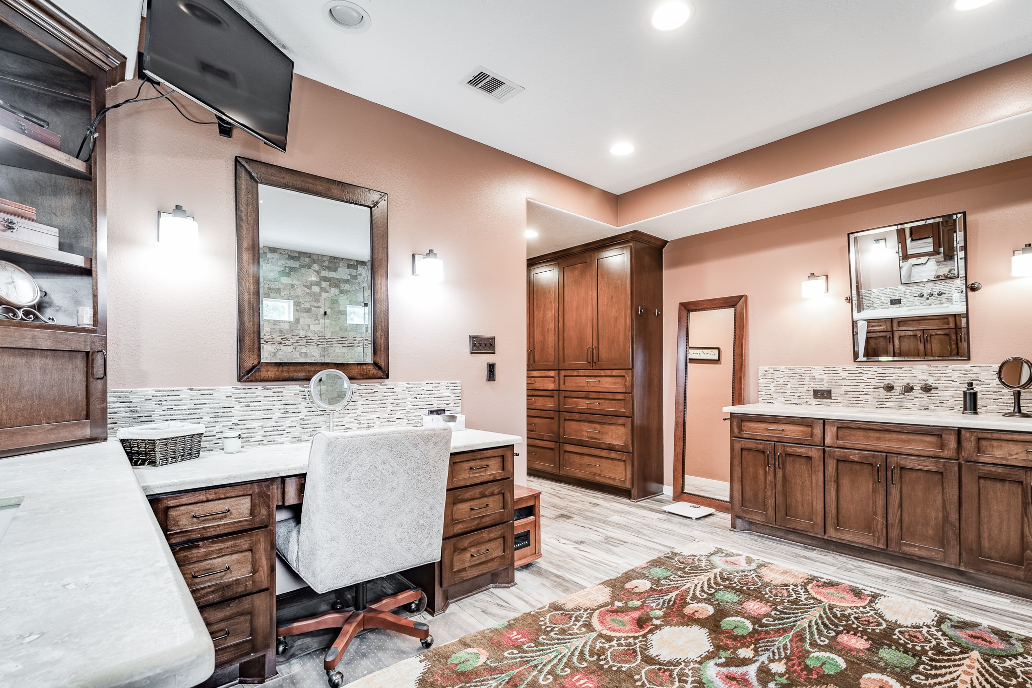 16410 Farm To Market 1485 Conroe, TX 77302 - Photo 38 of 47 a living room with stainless steel appliances kitchen island granite countertop furniture and a kitchen view