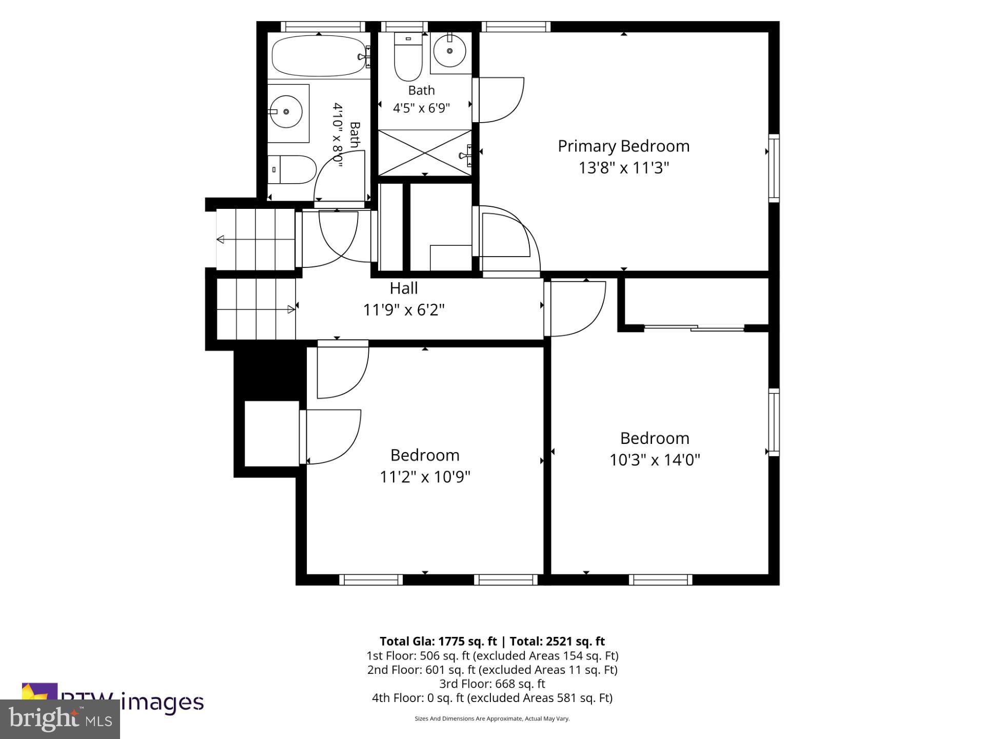 7623 Mendota Place Springfield, VA 22150 - Photo 65 of 67 UPPER LEVEL FLOOR PLAN