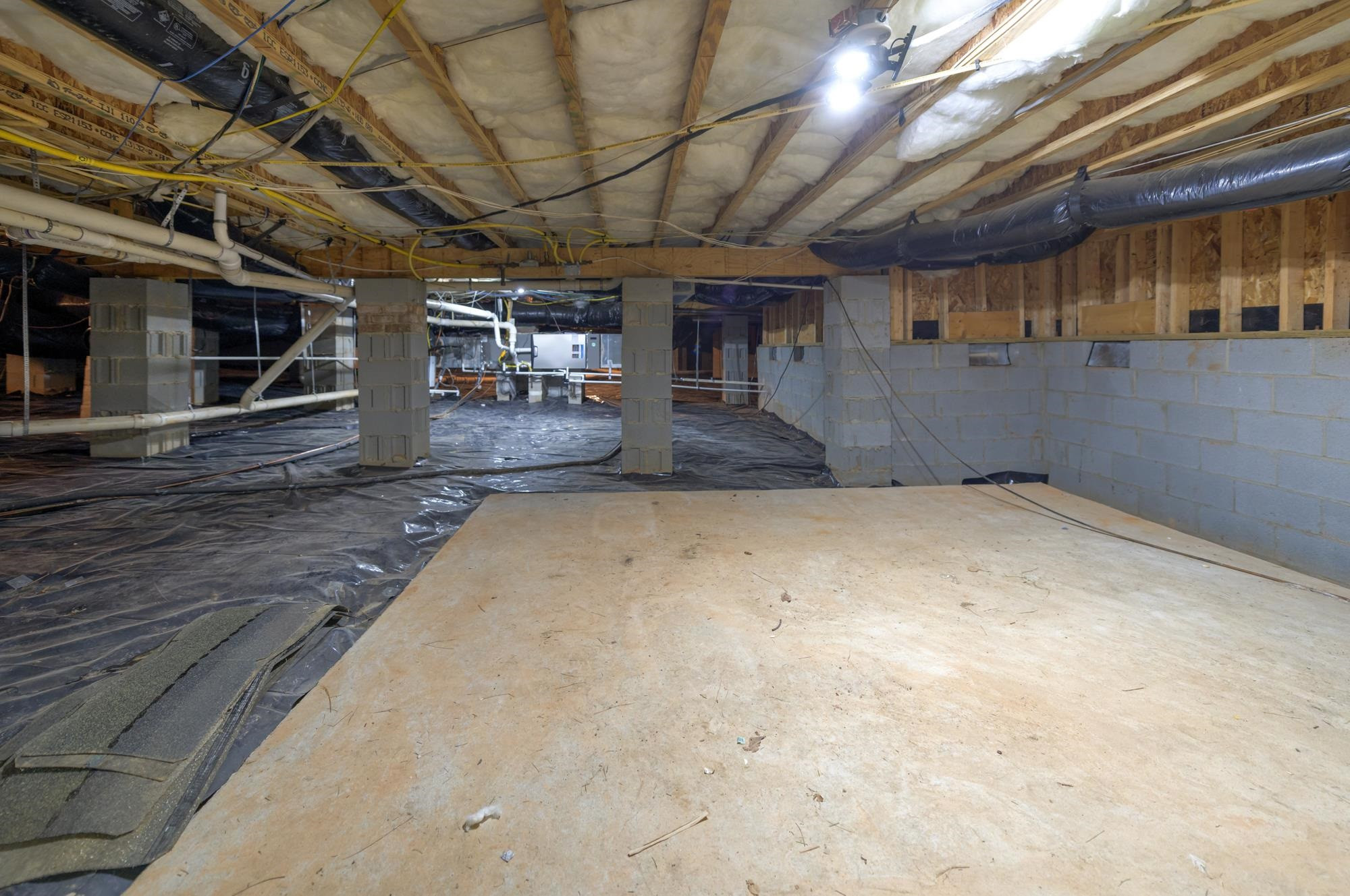 1417 Caistor Lane Raleigh, NC 27614 - Photo 40 of 42 Professionally conditioned and sealed crawl space also has great storage area