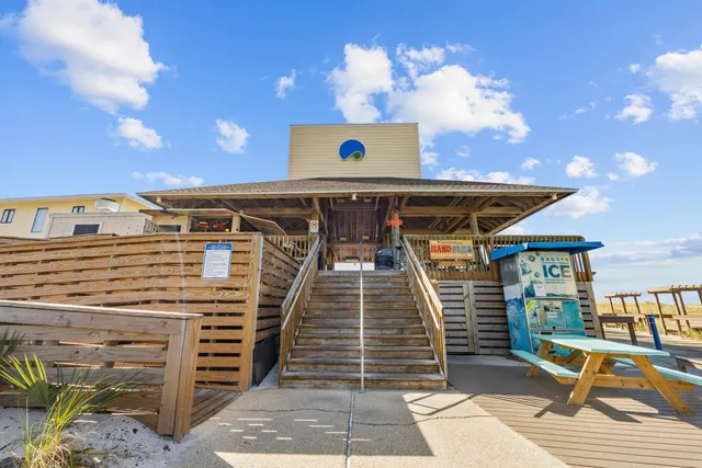 a front view of a building