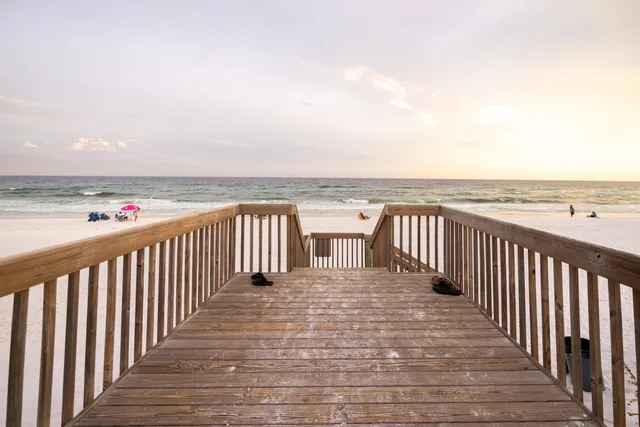 a view of wooden floor with a lake