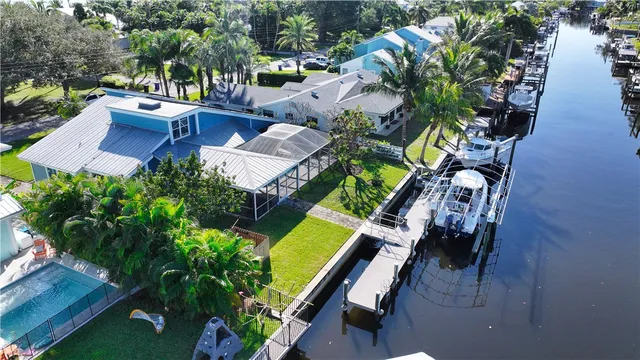 an outdoor view with patio