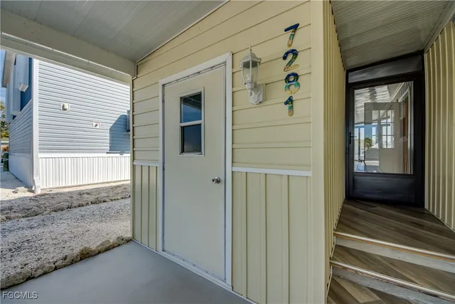 a view of a entryway door of the house