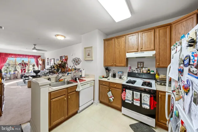 a kitchen with lots of counter top space