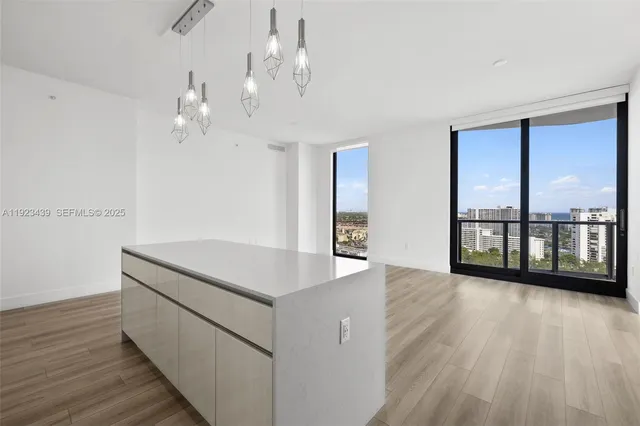 a view of city from a balcony