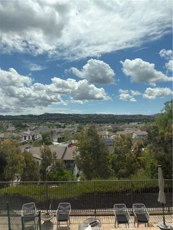 a view of a lake with a city